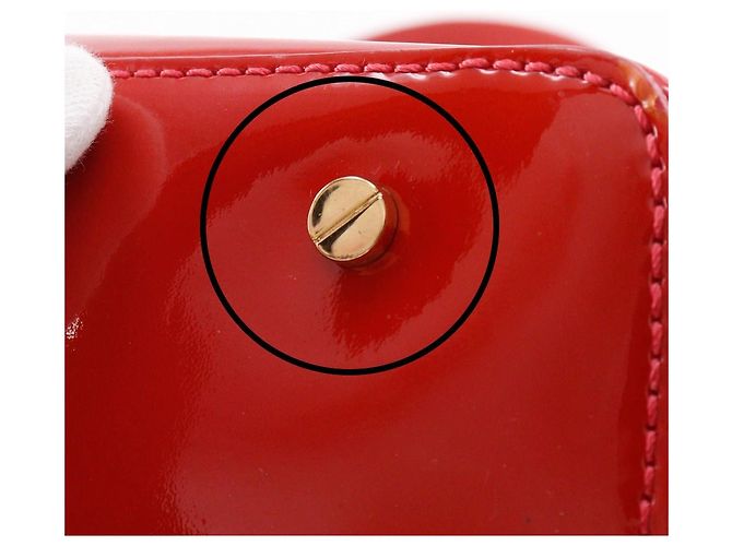 Borsa tote 2 in 1 in pelle lucida con logo perforato Tory Burch Rosso - vista 12