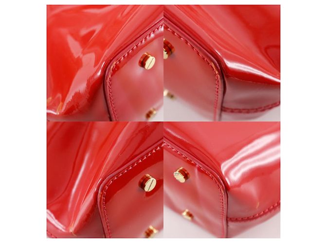 Borsa tote 2 in 1 in pelle lucida con logo perforato Tory Burch Rosso - vista 4