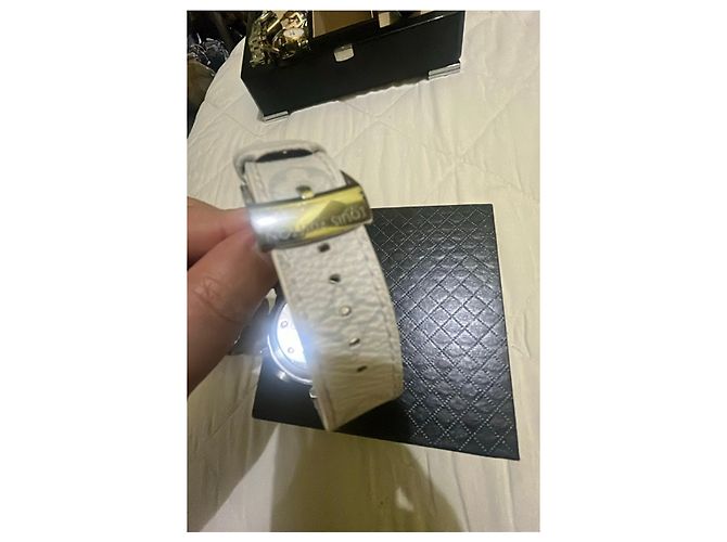 Relógio Cronógrafo Tambour LV da Louis Vuitton Preto Branco - vista 5