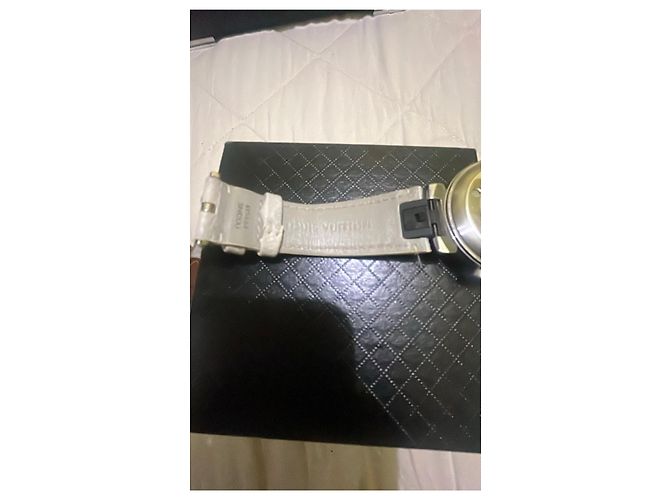Relógio Cronógrafo Tambour LV da Louis Vuitton Preto Branco - vista 7