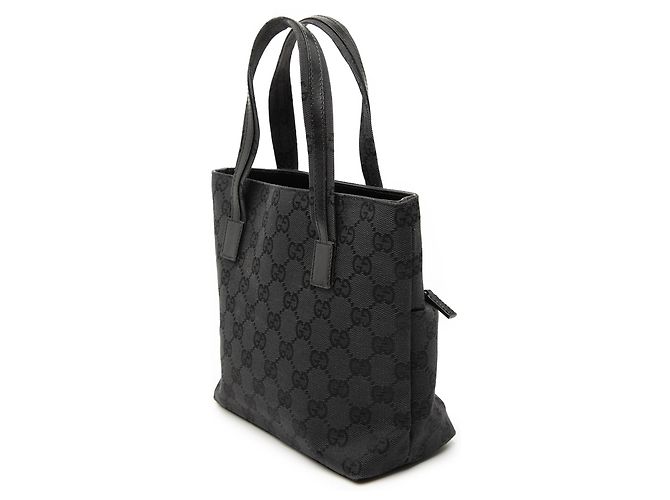 Borsa a mano in tela GG nera Gucci Nero - vista 2