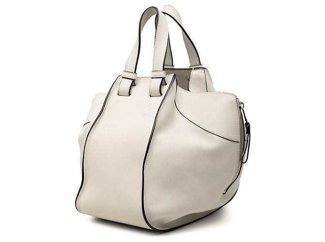 LOEWE White Small Leather Hammock Satchel - view 2