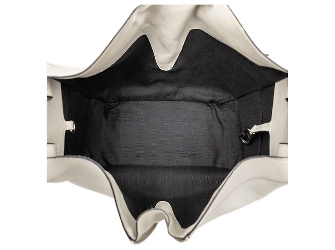LOEWE White Small Leather Hammock Satchel - view 4