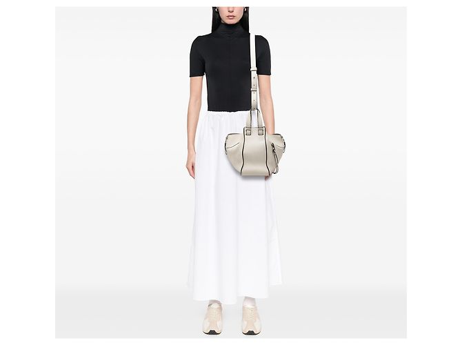 LOEWE White Small Leather Hammock Satchel - view 7