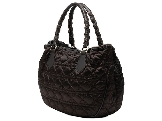 Sac à main Lovely en nylon Cannage marron Dior - vue 2