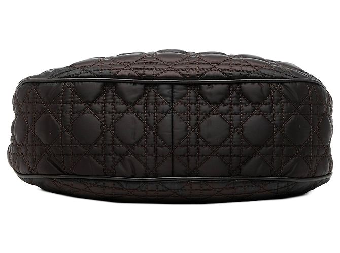 Sac à main Lovely en nylon Cannage marron Dior - vue 3
