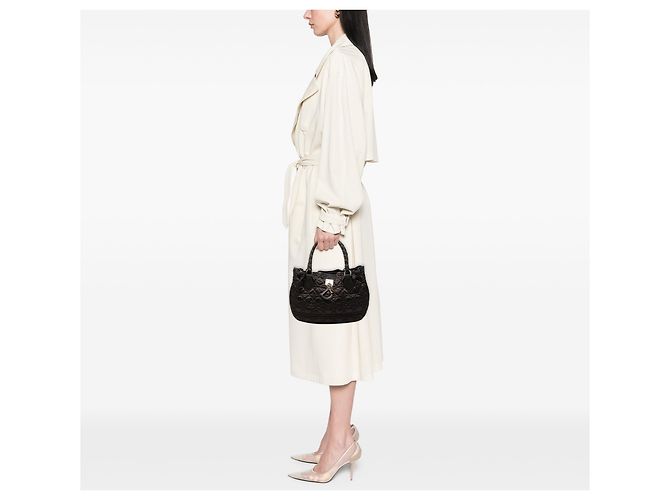 Sac à main Lovely en nylon Cannage marron Dior - vue 7