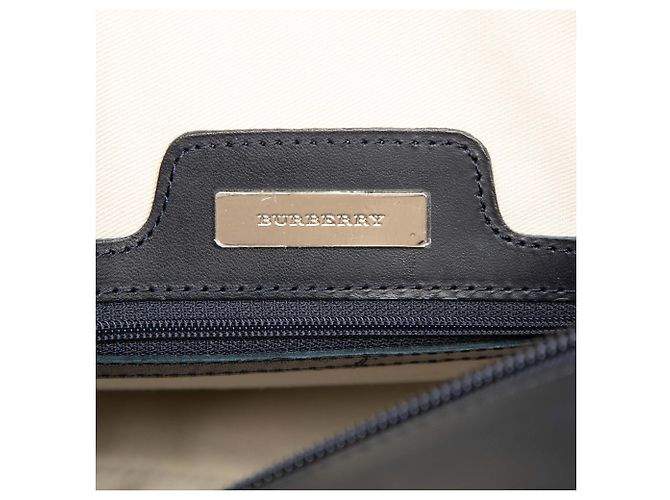 Borsa in tela a righe bianche Burberry Bianco - vista 5