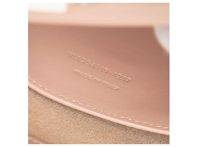Saint Laurent Rosa Medio Pelle di Vitello Liscia Classica Monogramma Kate Borsa a Tracolla con Frange - vista 6