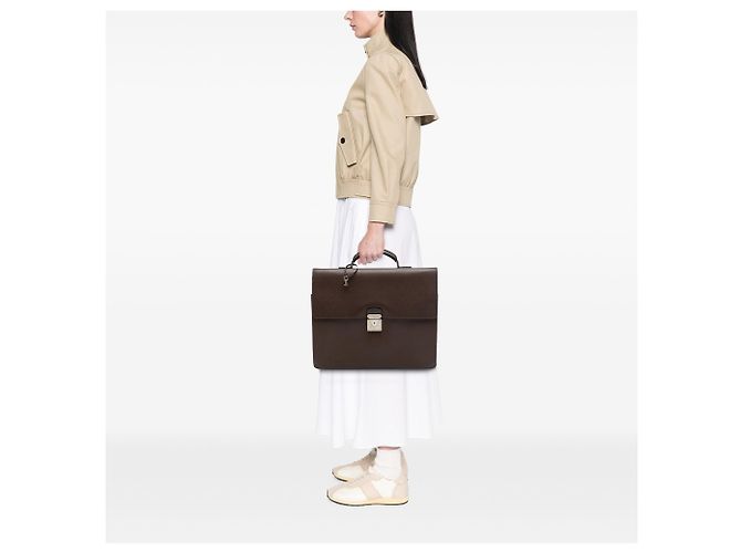 Louis Vuitton Marrone Taiga Laguito Marrone scuro - vista 7