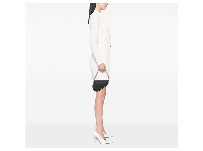 Dior Blaue Mini Denim Saddle Pochette - Ansicht 7