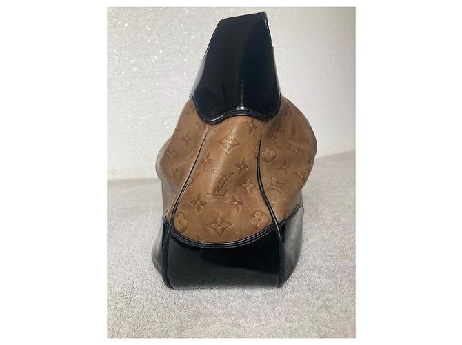 Artsy Borsa a mano Louis Vuitton Polly Monogram in Pelle Marrone Nero - vista 16