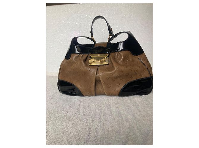 Artsy Borsa a mano Louis Vuitton Polly Monogram in Pelle Marrone Nero - vista 2