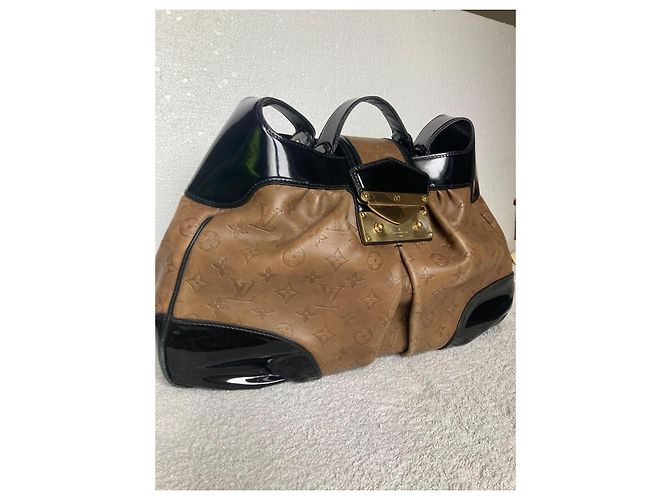 Artsy Borsa a mano Louis Vuitton Polly Monogram in Pelle Marrone Nero - vista 3