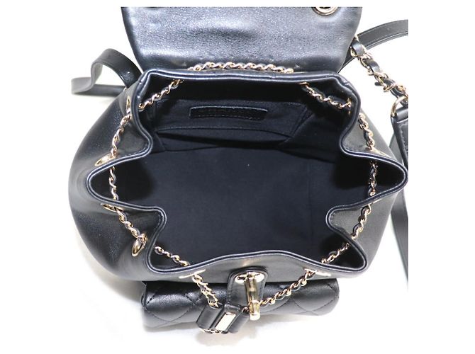 Chanel Matelassé Leder Rucksack Schwarz - Ansicht 4