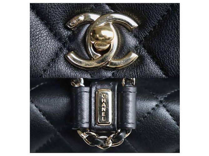 Chanel Matelassé Leder Rucksack Schwarz - Ansicht 6