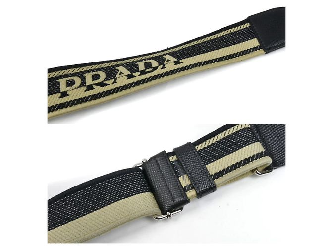 Schultertasche aus schwarzem Leder von Prada - Ansicht 6
