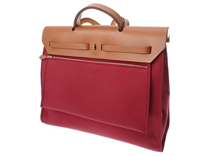 Borsa Hermès Herbag Zip MM 2WAY in Bordeaux Bordò - vista 3