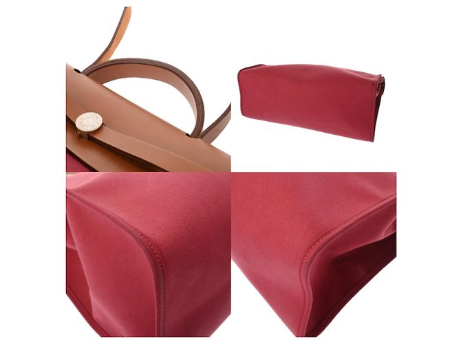 Borsa Hermès Herbag Zip MM 2WAY in Bordeaux Bordò - vista 6
