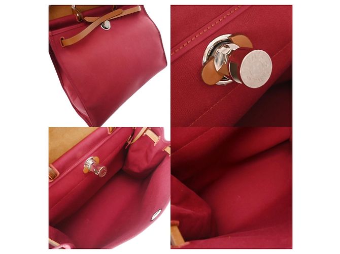 Borsa Hermès Herbag Zip MM 2WAY in Bordeaux Bordò - vista 9
