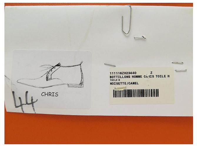 Hermès STIVALI HERMES CHRIS CHUKKA IN CANVAS E PELLE 44 SCATOLA Crudo - vista 12