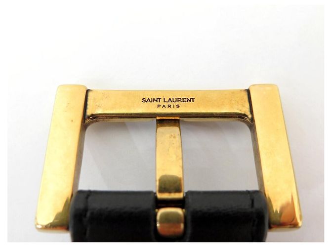NEUER SAINT LAURENT CASSANDRE GÜRTEL 634437 T70 GLATTLEDER SCHWARZ - Ansicht 10