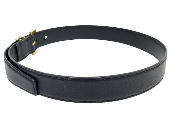 NEUER SAINT LAURENT CASSANDRE GÜRTEL 634437 T70 GLATTLEDER SCHWARZ - Ansicht 2