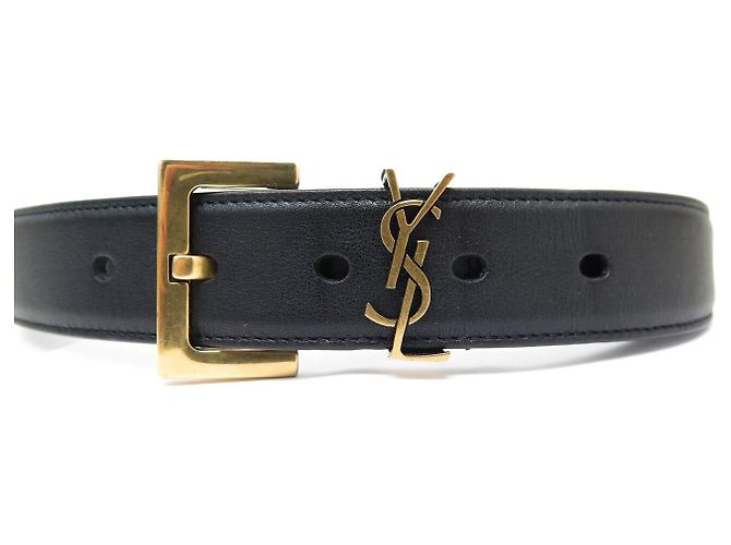 NEUER SAINT LAURENT CASSANDRE GÜRTEL 634437 T70 GLATTLEDER SCHWARZ - Ansicht 5