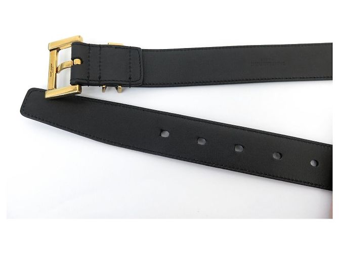 NEUER SAINT LAURENT CASSANDRE GÜRTEL 634437 T70 GLATTLEDER SCHWARZ - Ansicht 7