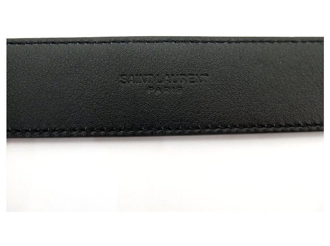 NEUER SAINT LAURENT CASSANDRE GÜRTEL 634437 T70 GLATTLEDER SCHWARZ - Ansicht 8