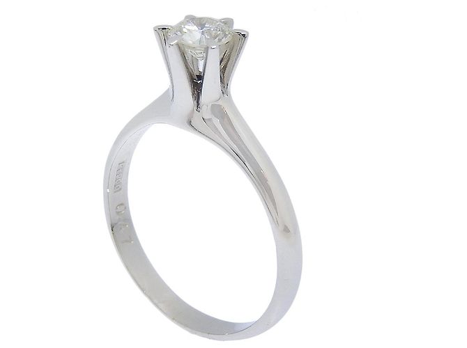 Autre Marque Pt900 Platin-Diamantring Silber - Ansicht 3