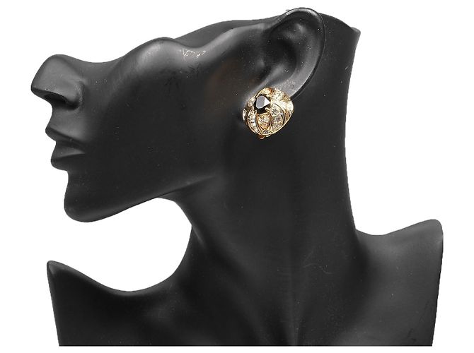Autre Marque Brincos de strass Nina Ricci Dourado - vista 2