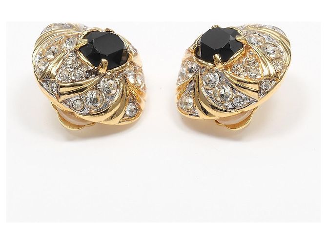 Autre Marque Brincos de strass Nina Ricci Dourado - vista 5