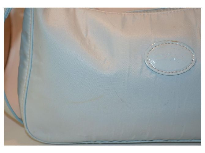 Borsa Longchamp in tela turchese - vista 2