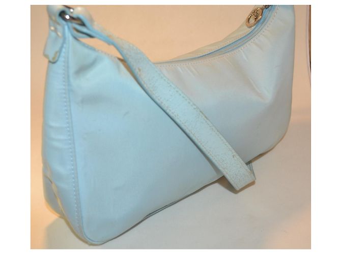 Borsa Longchamp in tela turchese - vista 5