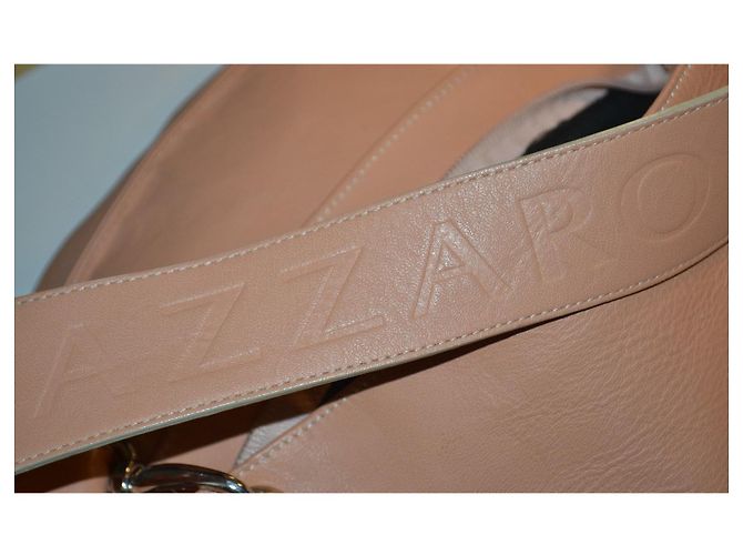 Borsa a mano Azzaro in pelle marrone - vista 6
