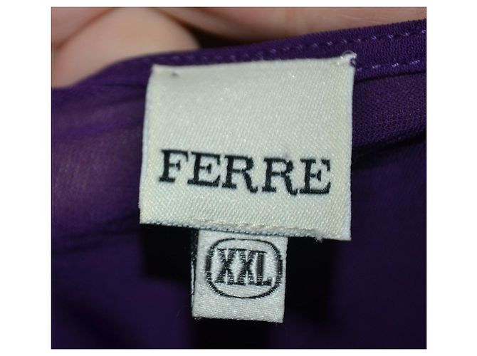 Gianfranco Ferré Oversized Pullover Dunkelviolett XXL - Ansicht 4