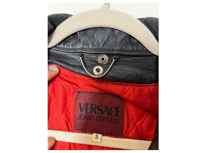 Vintage Lederjacke Versace Jeans Couture Schwarz - Ansicht 11