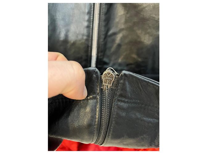 Vintage Lederjacke Versace Jeans Couture Schwarz - Ansicht 3