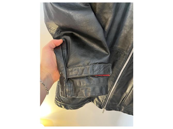 Vintage Lederjacke Versace Jeans Couture Schwarz - Ansicht 4