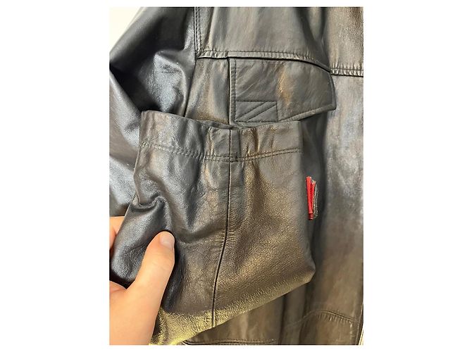 Vintage Lederjacke Versace Jeans Couture Schwarz - Ansicht 5