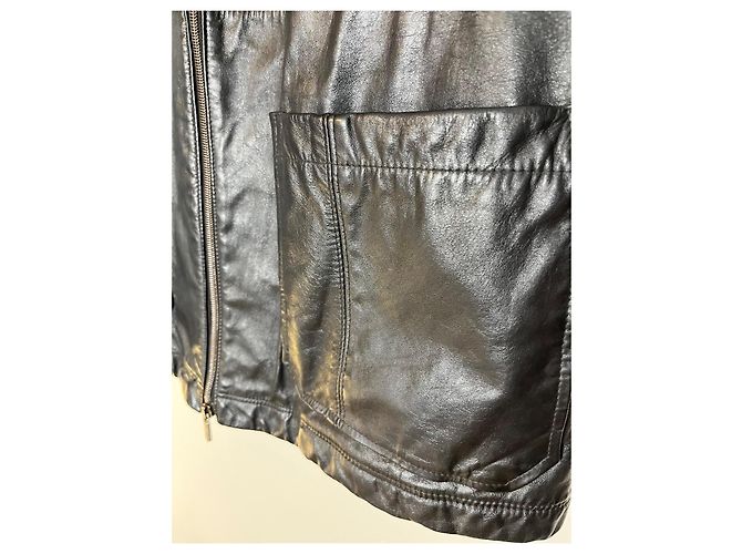 Vintage Lederjacke Versace Jeans Couture Schwarz - Ansicht 6