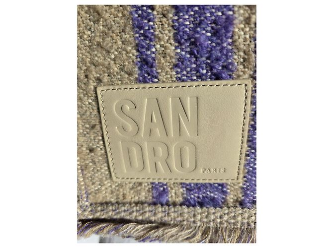 Beige Blau Lila Tweed Canvas Tote Bag Sandro
Großes Modell - Ansicht 10