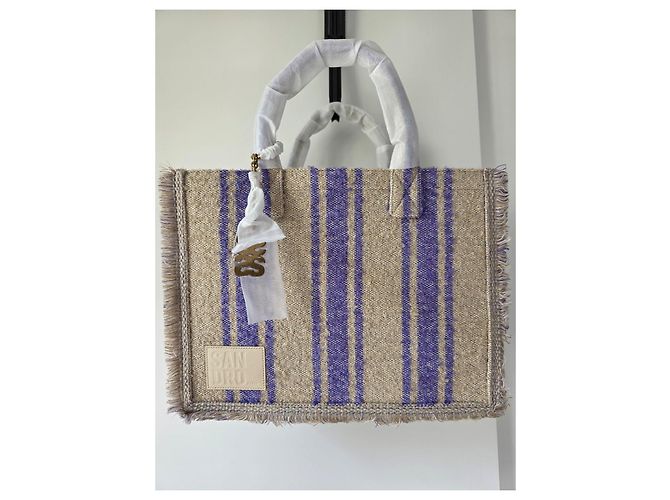 Beige Blau Lila Tweed Canvas Tote Bag Sandro
Großes Modell - Ansicht 3