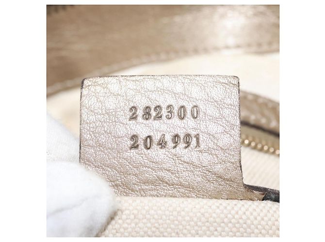 Borsa a mano GUCCI in pelle 2 vie tono oro 282300 Auth ka2918 - vista 12
