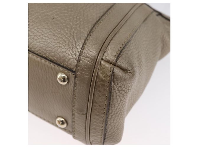 Borsa a mano GUCCI in pelle 2 vie tono oro 282300 Auth ka2918 - vista 16