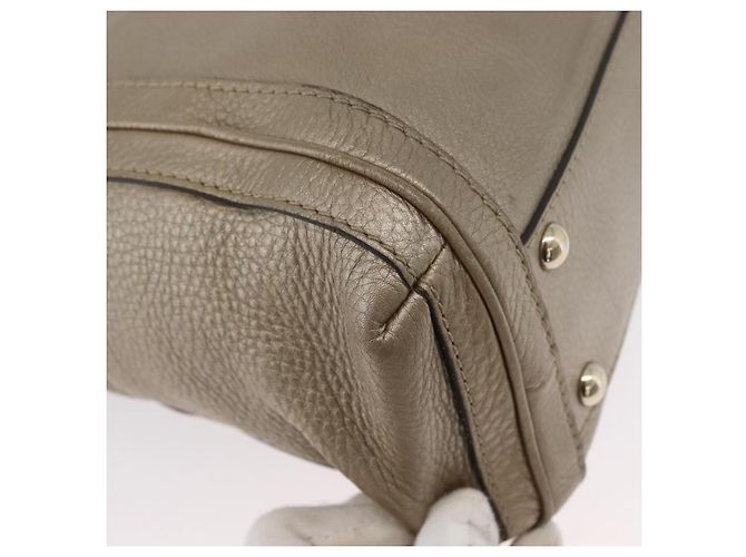 Borsa a mano GUCCI in pelle 2 vie tono oro 282300 Auth ka2918 - vista 17