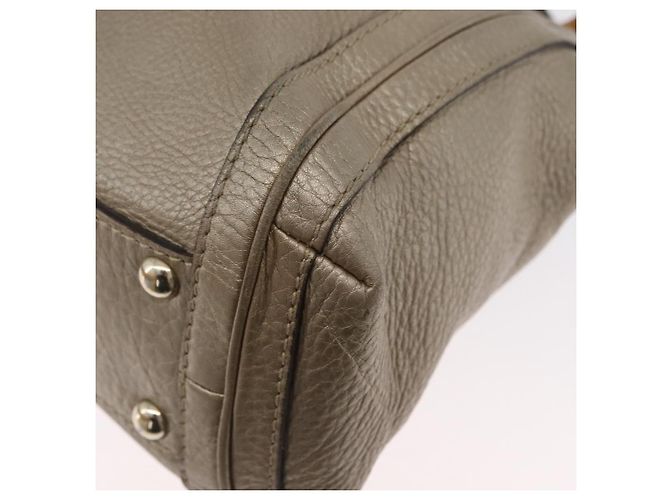 Borsa a mano GUCCI in pelle 2 vie tono oro 282300 Auth ka2918 - vista 18