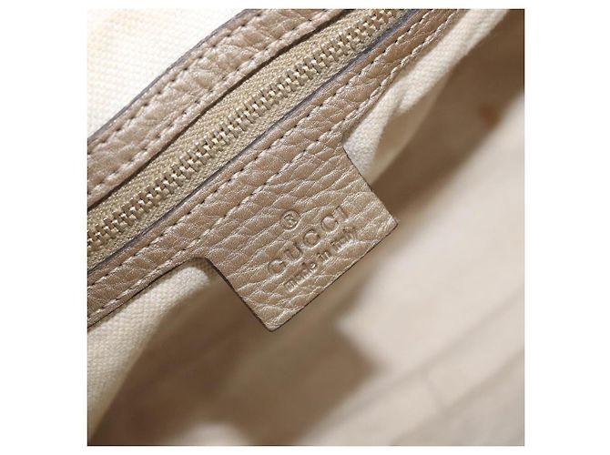 Borsa a mano GUCCI in pelle 2 vie tono oro 282300 Auth ka2918 - vista 20