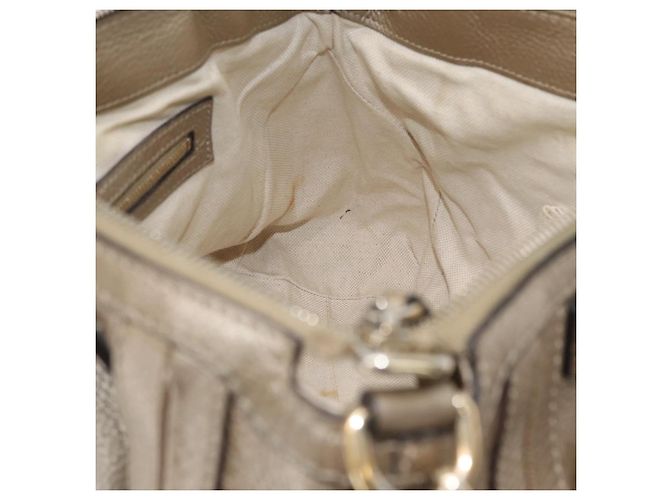 Borsa a mano GUCCI in pelle 2 vie tono oro 282300 Auth ka2918 - vista 21